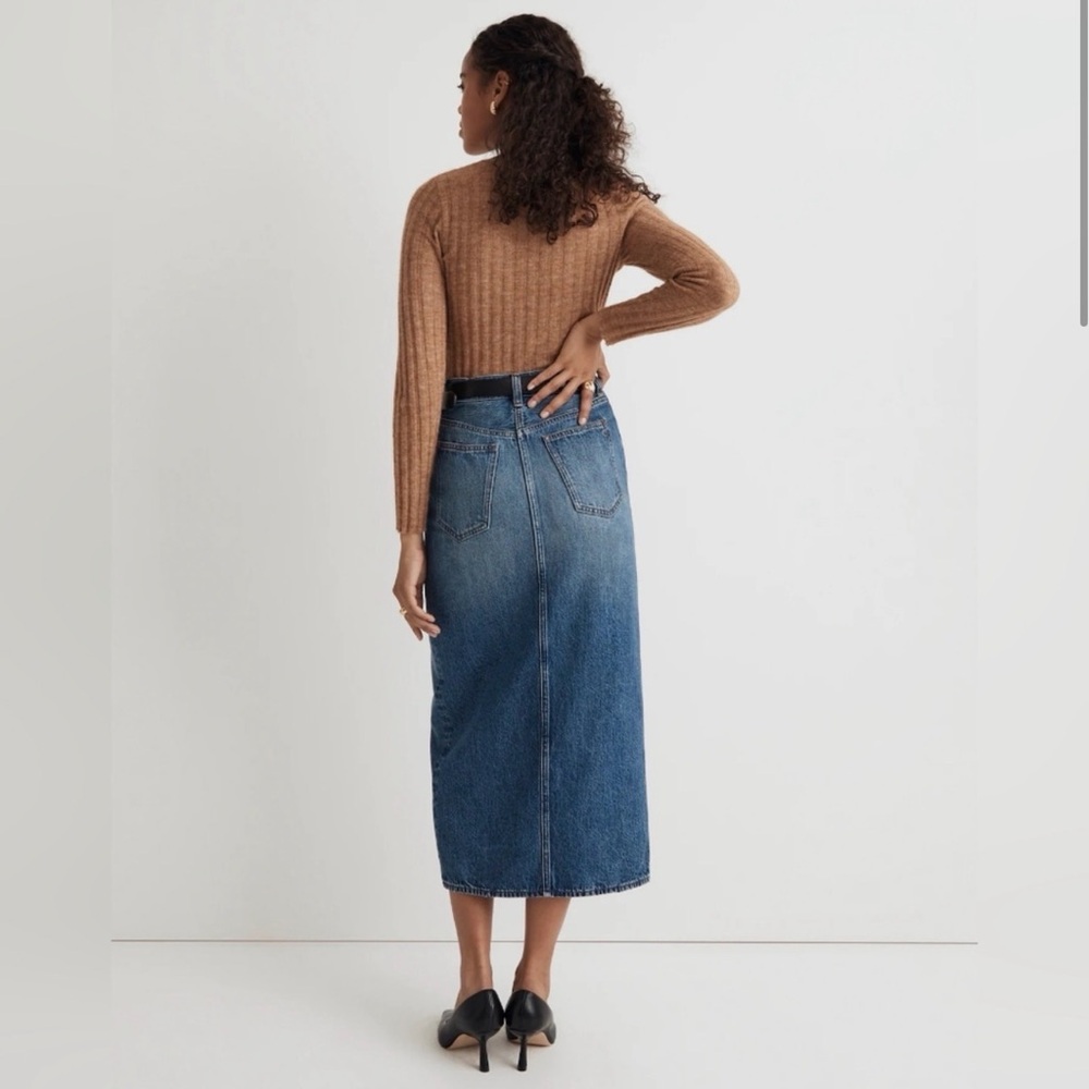 Madewell Denim Mid-Rise Maxi Skirt in Pratt Wash 30 10 - Picture 3 of 12